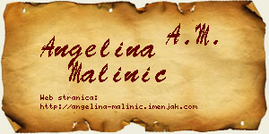Angelina Malinić vizit kartica